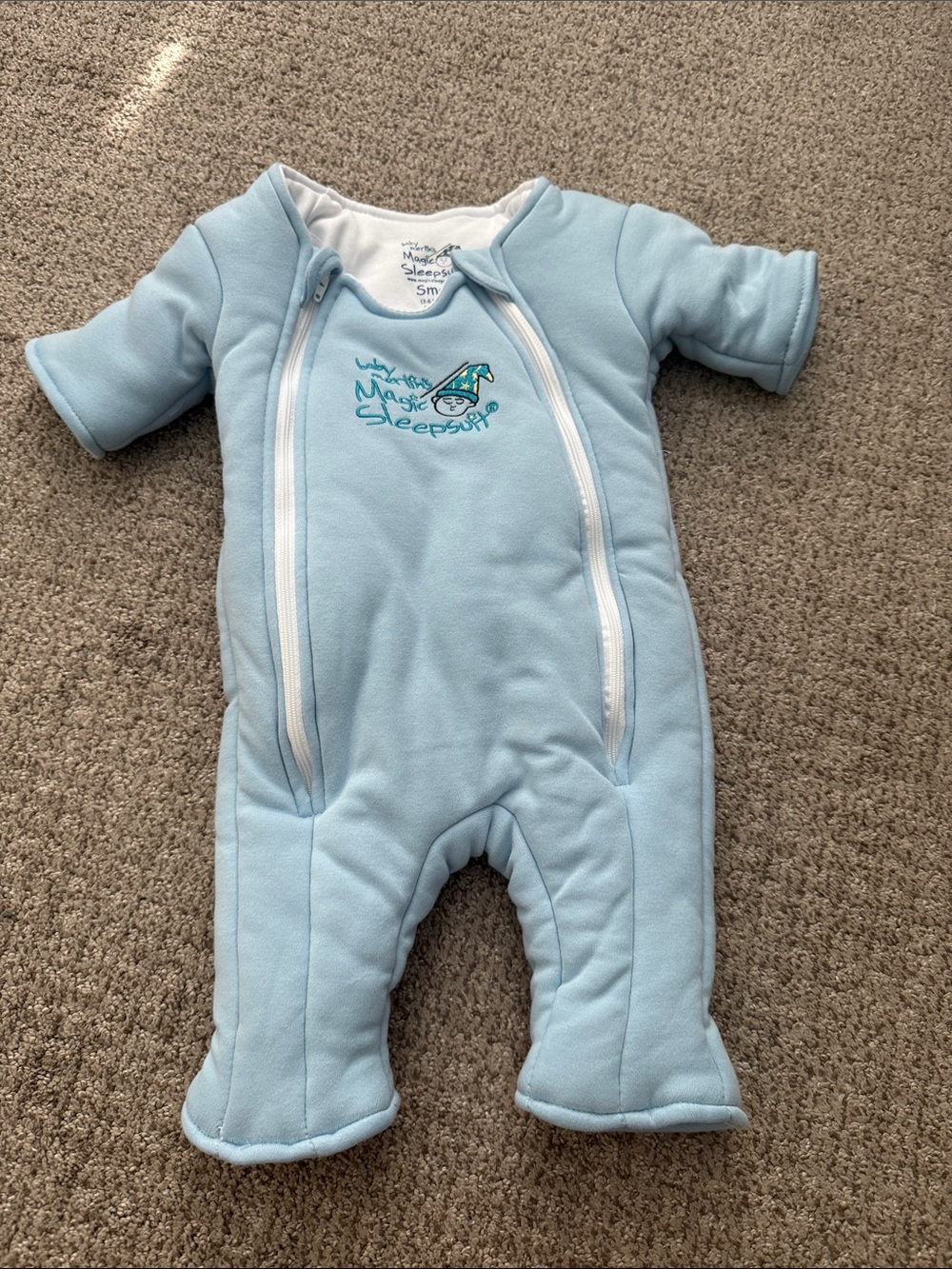 Magic Sleepsuit Light Blue Infant Sleep Sack - Cozy Two-Zip Design